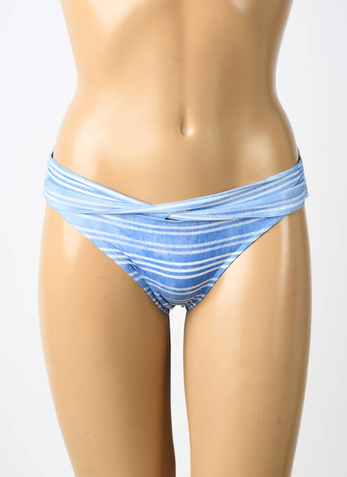 Bas de maillot de bain imprimé rayures culotte bleu WATERCULT femme