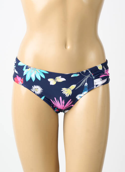 Bas de maillot de bain imprimé fleurs culotte bleu SEAFOLLY femme