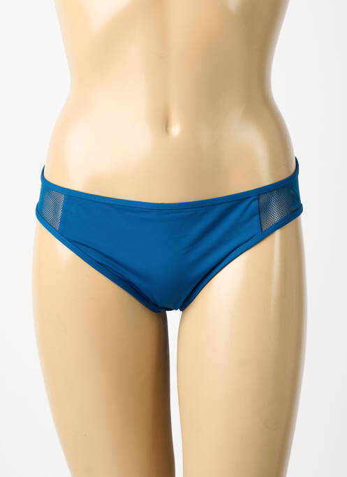 Bas de maillot de bain tissage satiné culotte bleu BLUELOBSTER femme