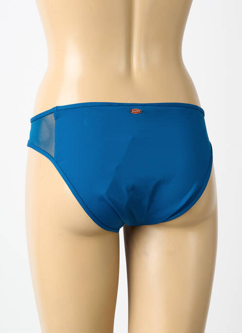 Bas de maillot de bain tissage satiné culotte bleu BLUELOBSTER femme