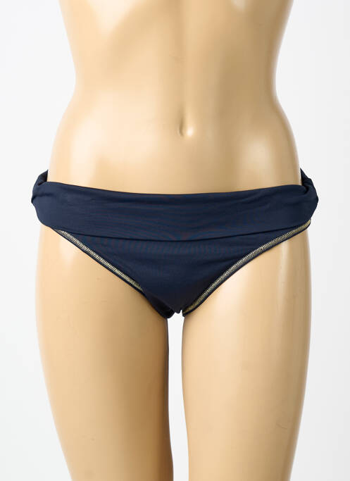 Bas de maillot de bain tissage satiné culotte bleu BLUELOBSTER femme
