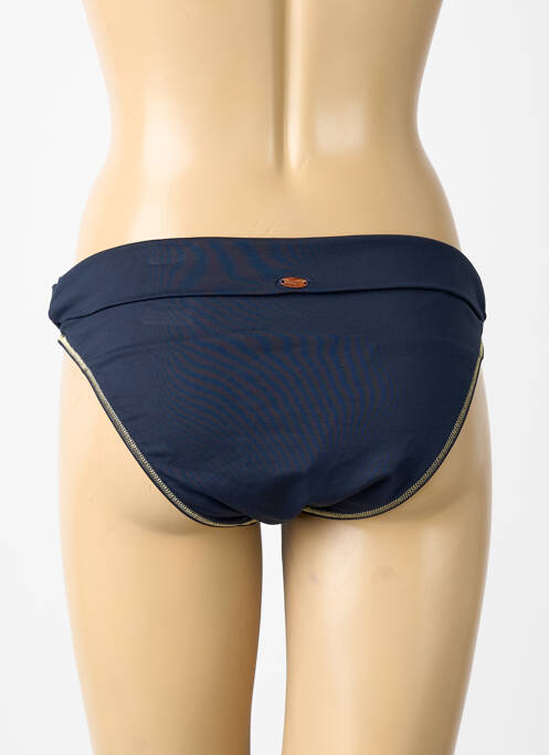 Bas de maillot de bain tissage satiné culotte bleu BLUELOBSTER femme