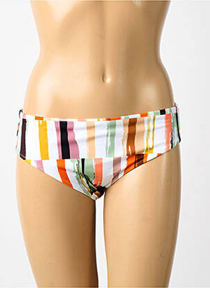 Bas de maillot de bain imprimé fantaisie culotte blanc FREYA femme