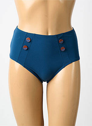 Bas de maillot de bain tissage satiné culotte bleu SIMONE PERELE femme