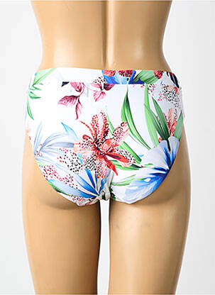 Bas de maillot de bain imprimé fleurs culotte blanc FANTASIE femme