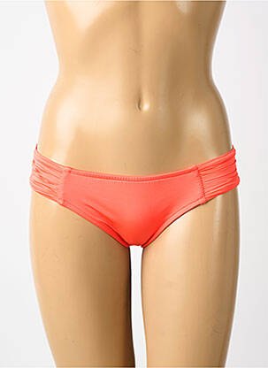 Bas de maillot de bain tissage satiné culotte orange clair SEAFOLLY femme