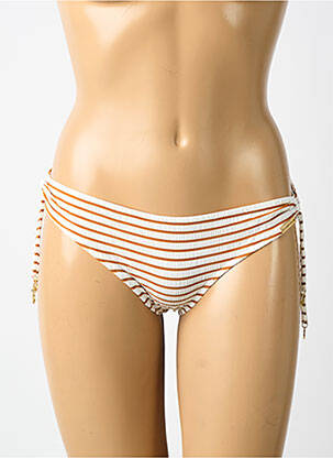 Bas de maillot de bain tissage satiné bikini beige WATERCULT femme