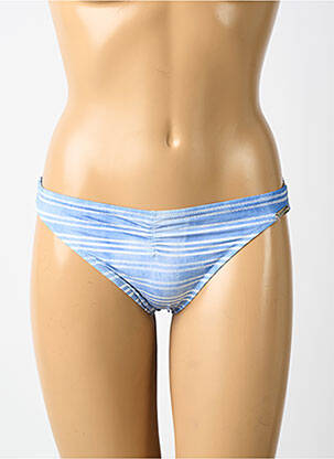 Bas de maillot de bain tissage satiné culotte bleu WATERCULT femme