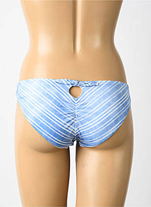 Bas de maillot de bain tissage satiné culotte bleu WATERCULT femme