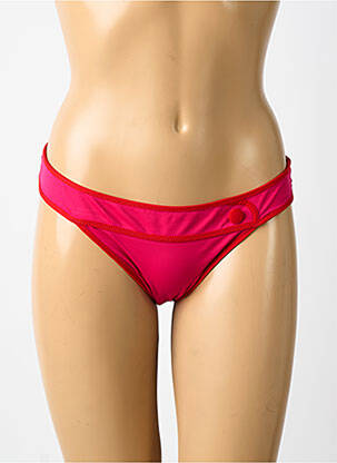 Bas de maillot de bain tissage satiné culotte rose HUIT femme