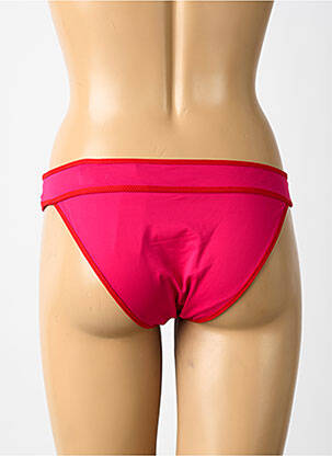 Bas de maillot de bain tissage satiné culotte rose HUIT femme