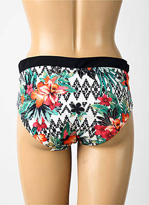 Bas de maillot de bain imprimé fleurs shorty noir LIDEA femme