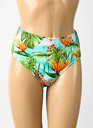 Bas de maillot de bain imprimé fleurs culotte bleu GRAIN DE SABLE femme