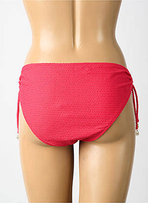 Bas de maillot de bain tissage satiné bikini rose WATERCULT femme