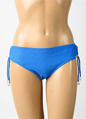 Bas de maillot de bain tissage satiné bikini bleu WATERCULT femme