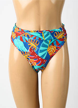 Bas de maillot de bain imprimé fleurs culotte bleu ANTIGEL femme