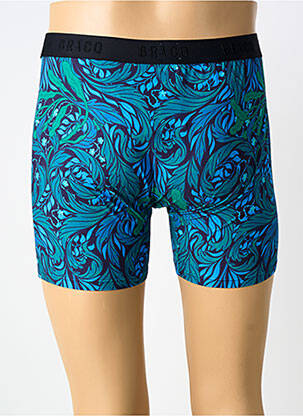 Boxer imprimé fantaisie bleu LOUISA BRACQ homme