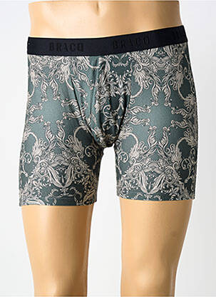 Boxer imprimé fantaisie vert LOUISA BRACQ homme