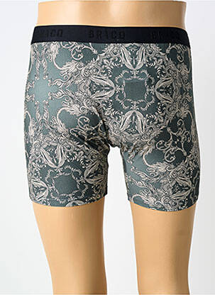 Boxer imprimé fantaisie vert LOUISA BRACQ homme
