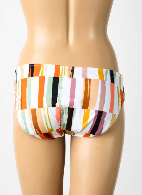 Bas de maillot de bain imprimé fantaisie culotte blanc FREYA femme