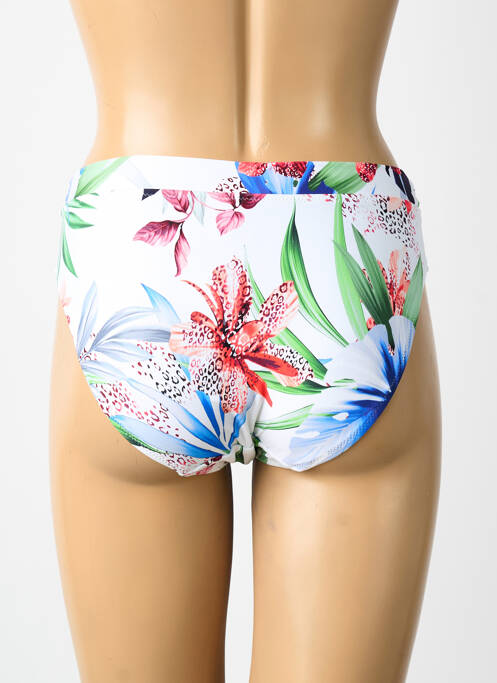 Bas de maillot de bain imprimé fleurs culotte blanc FANTASIE femme