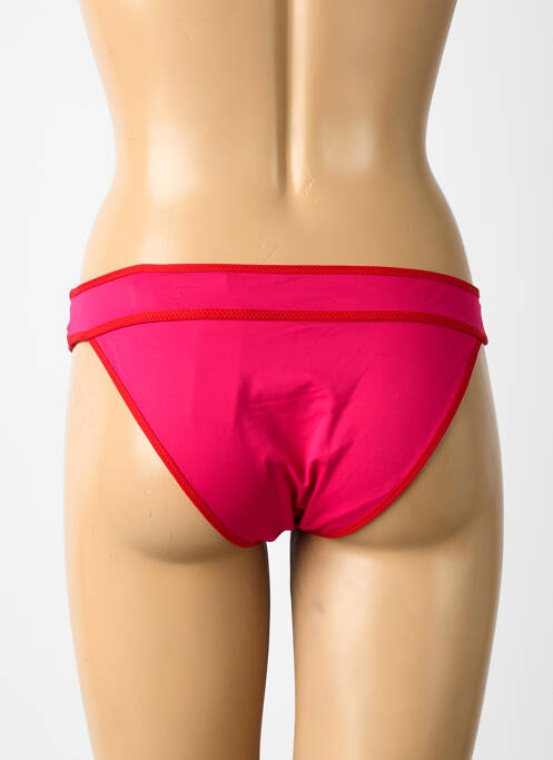 Bas de maillot de bain tissage satiné culotte rose HUIT femme