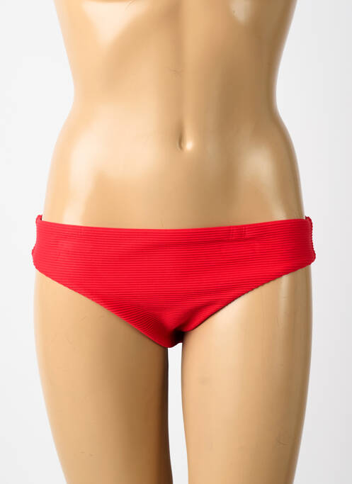 Bas de maillot de bain effet matière satinée culotte rouge SEAFOLLY femme