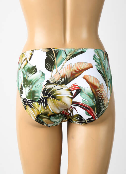 Bas de maillot de bain imprimé fleurs culotte blanc FANTASIE femme