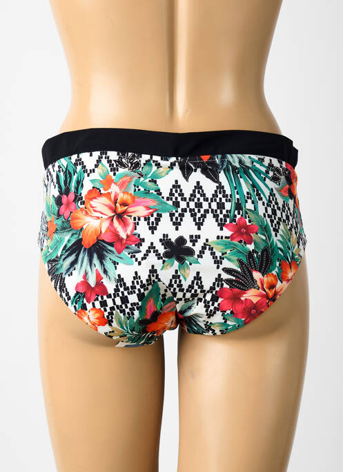 Bas de maillot de bain imprimé fleurs shorty noir LIDEA femme
