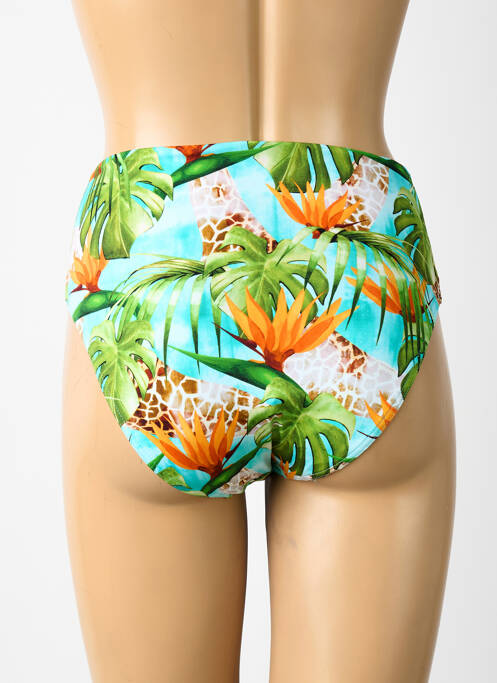 Bas de maillot de bain imprimé fleurs culotte bleu GRAIN DE SABLE femme