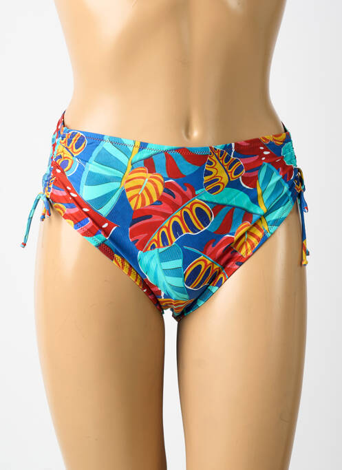 Bas de maillot de bain imprimé fleurs culotte bleu ANTIGEL femme