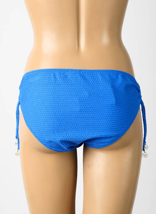 Bas de maillot de bain tissage satiné bikini bleu WATERCULT femme