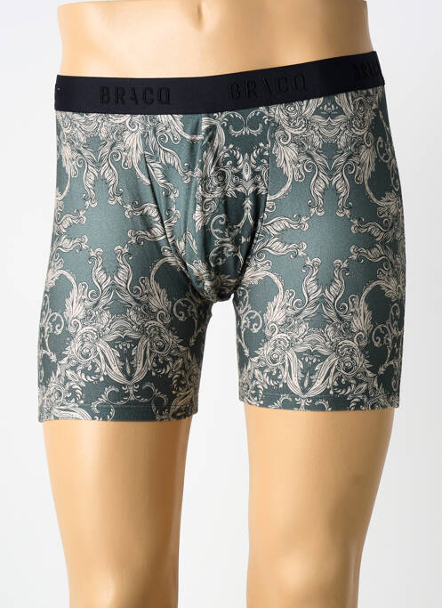 Boxer imprimé fantaisie vert LOUISA BRACQ homme