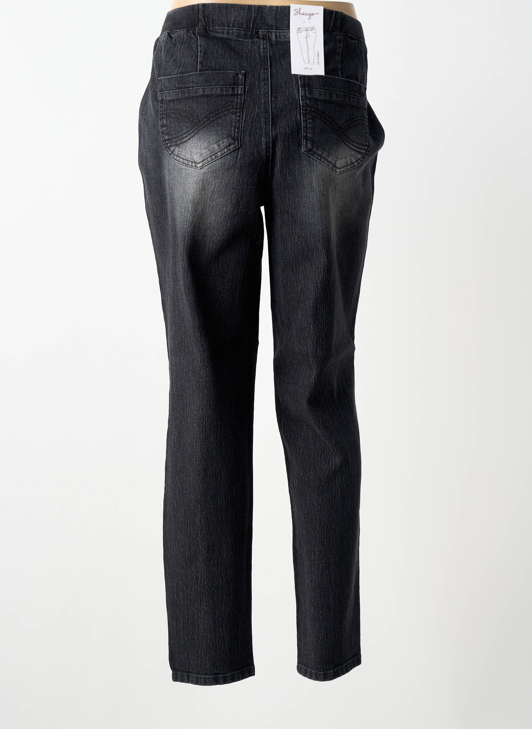 Jegging délavé taille normale gris SHEEGO femme