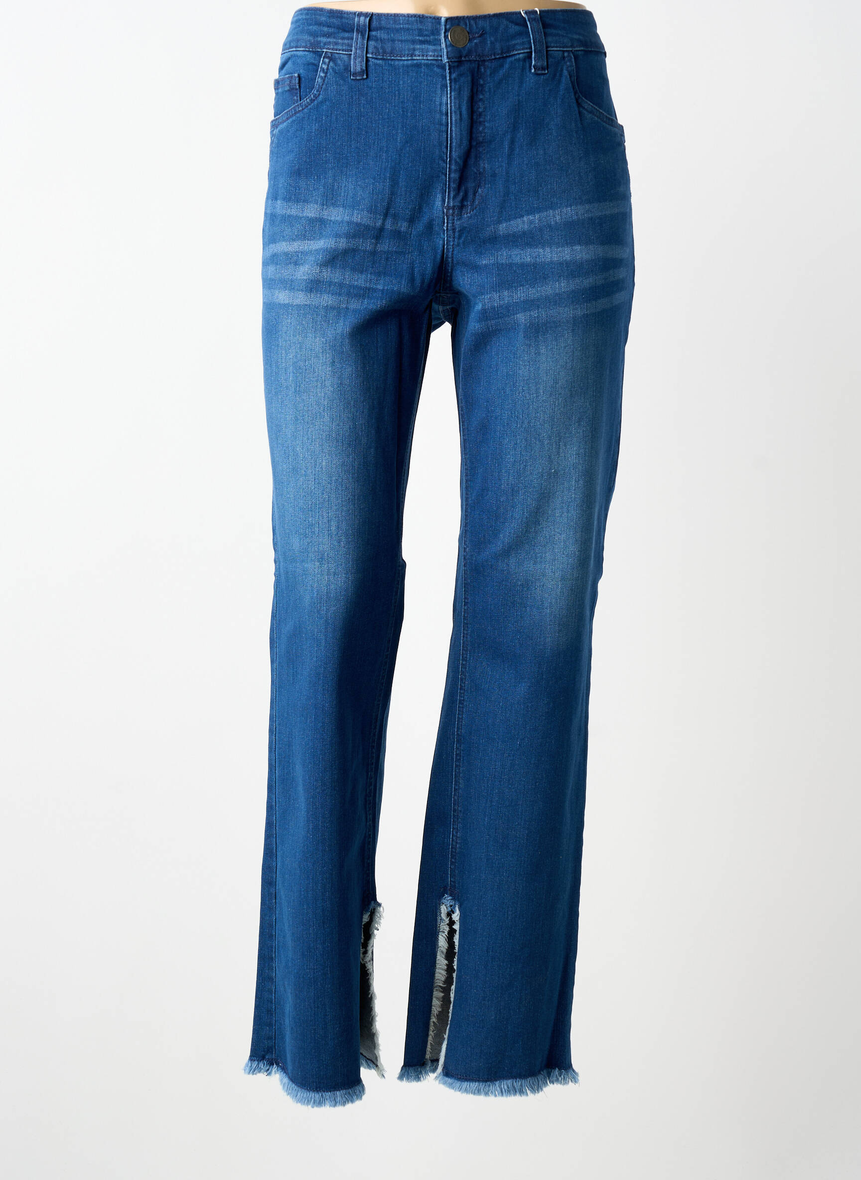 Jeans coupe droite stretch taille normale bleu SHEEGO femme