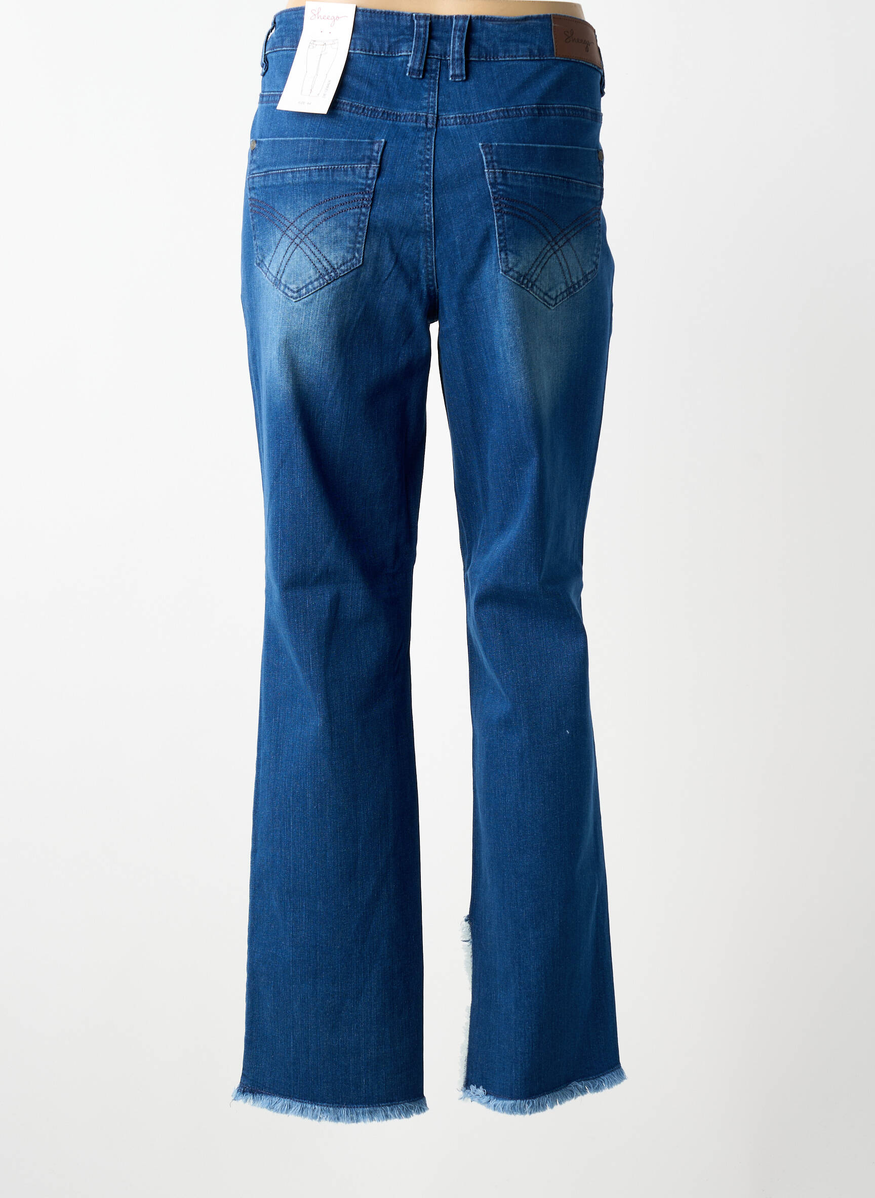 Jeans coupe droite stretch taille normale bleu SHEEGO femme