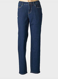 Jeans coupe droite stretch taille normale bleu CISO femme