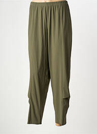 Pantalon droit stretch taille normale vert FRANCK ANNA femme