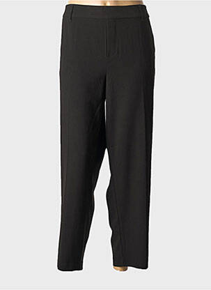 Pantalon 7/8 fermeture zippée sous rabat avec crochet taille normale noir CISO femme
