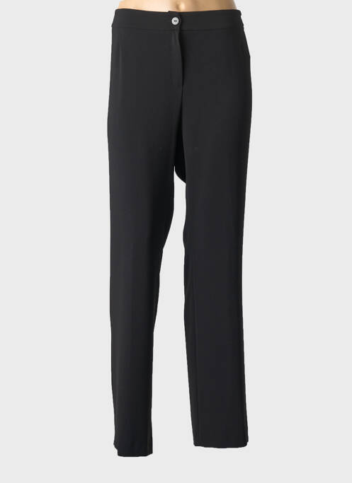 Pantalon droit tissage crêpe noir JEAN DELFIN femme