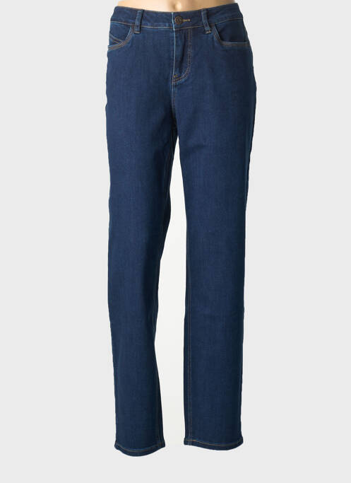 Jeans coupe droite stretch taille normale bleu CISO femme
