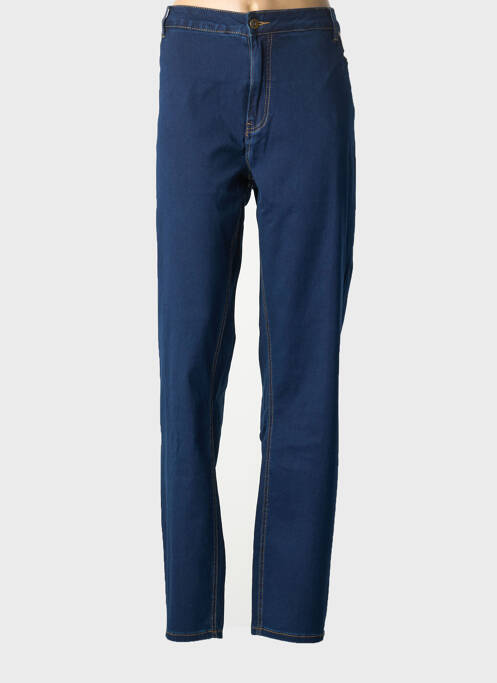 Pantalon droit stretch taille normale bleu CISO femme