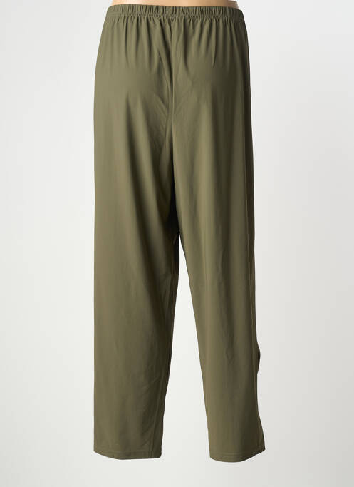 Pantalon droit stretch taille normale vert FRANCK ANNA femme
