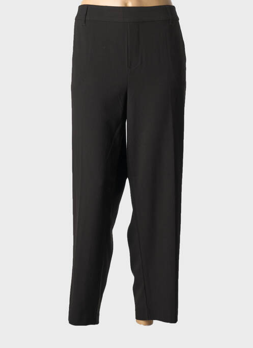 Pantalon 7/8 fermeture zippée sous rabat avec crochet taille normale noir CISO femme