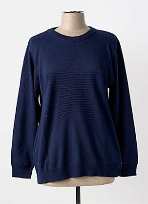 Pull coupe droite manches longues bleu KJBRAND femme