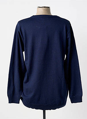 Pull coupe droite manches longues bleu KJBRAND femme