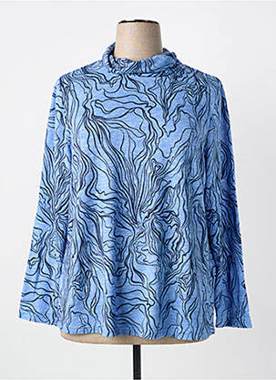 Pull manches longues manches longues bleu SIGNATURE femme