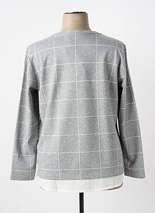 Sweat-shirt manches longues manches longues gris SEE YOU femme