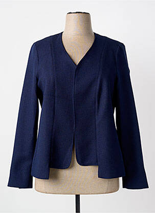 Veste casual coupe droite bleu FRANCE RIVOIRE femme