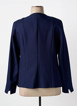 Veste casual coupe droite bleu FRANCE RIVOIRE femme